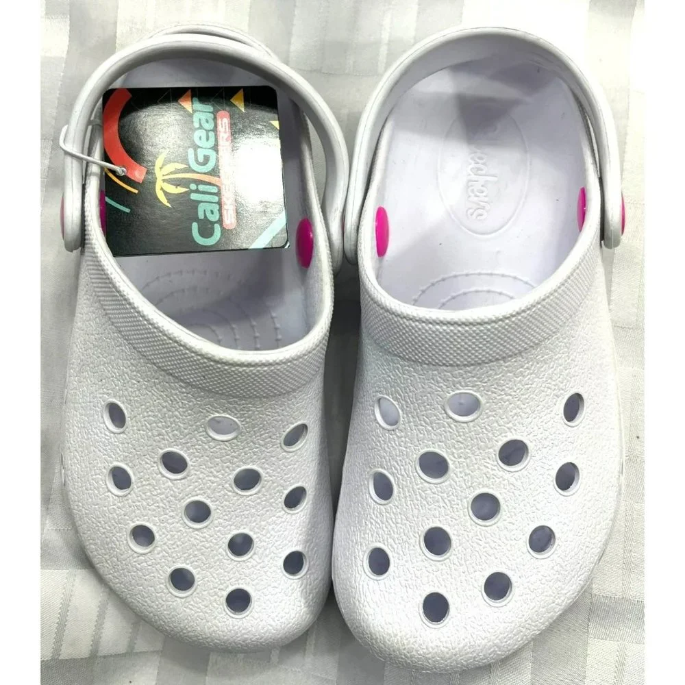Skechers Youth Girls Heart Charmer Clogs, color white, size 12 - Picture 2 of 10